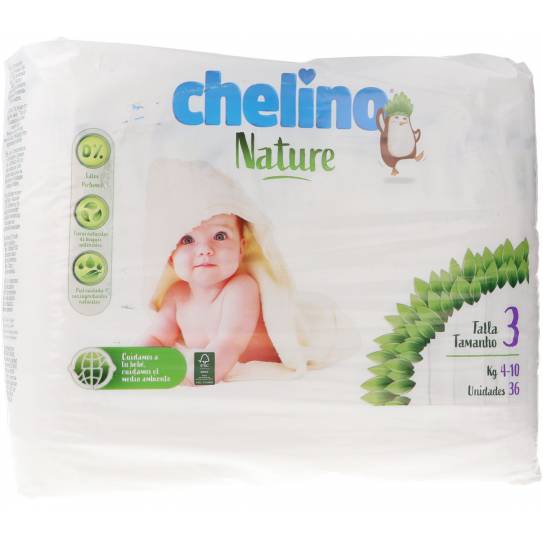 CHELINO PAÑAL INFANTIL NATURE T - 3 36 U