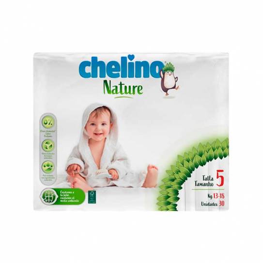 CHELINO PAÑAL INFANTIL NATURE T - 5 30 U