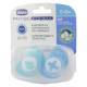CHICCO CHUPETE SILICONA PHYSIO AIR 0-6 M+ AZUL 2