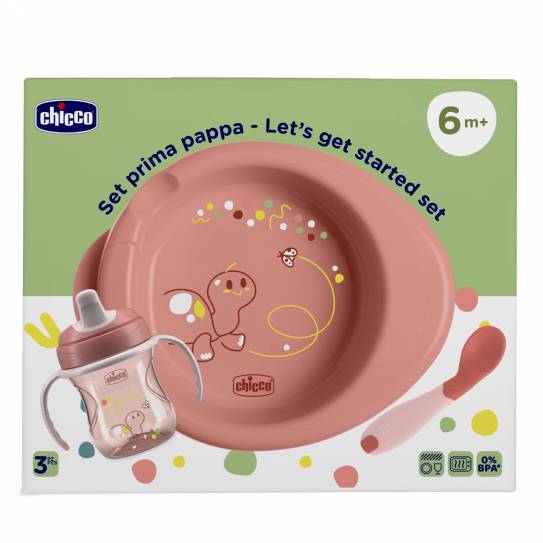 CHICCO SET DE COMIDA ROSA 6M+