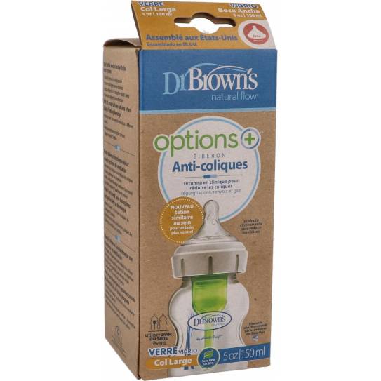 DR BROWN´S BIBE VIDRIO ANTICO BOCA ANCHA 150 ML